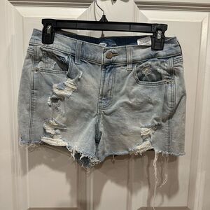 Old Navy 2 boyfriend mid rise distressed jean shorts